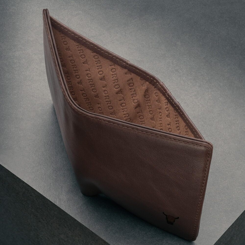 6857 Top Grain Leather Wallet | RFID Blocking | Ultra Slim Bifold USA - Picture 3 of 5